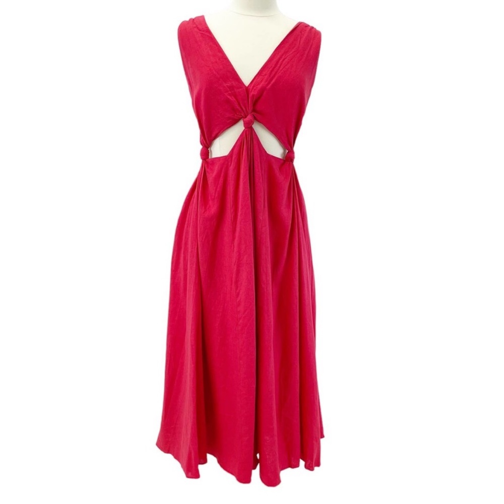 NWT FARM RIO CUTOUT DRESS RED SIZE LARGE